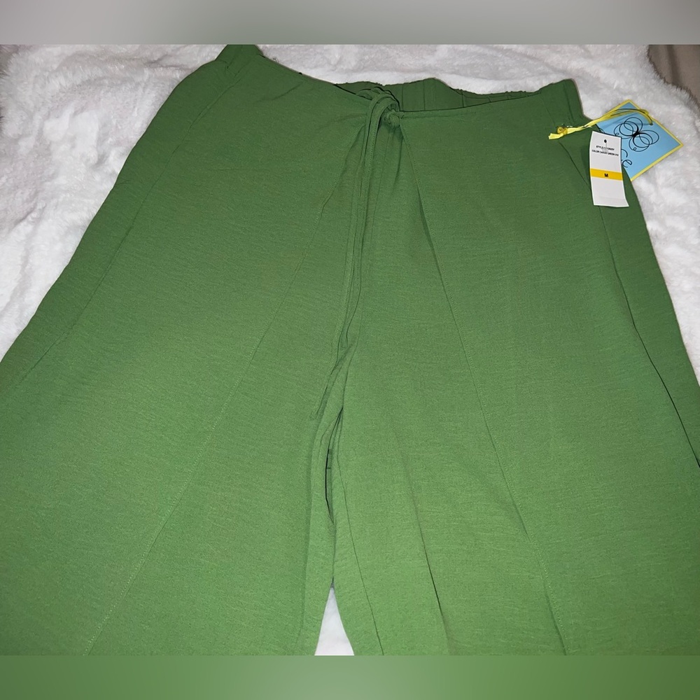 CeCe Light Green Wide-Leg Pants - Picture 7 of 11